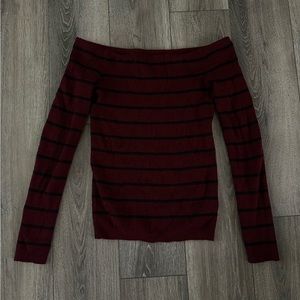 Off the shoulder long sleeve sweater top